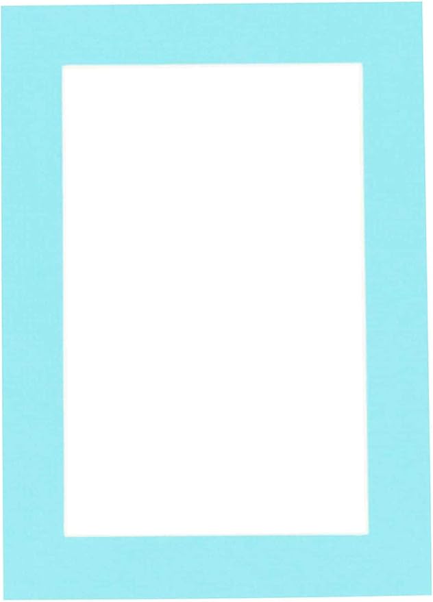Poster Palooza 11x14 Mat for 8.5x11 Photo - Precut Aquamarine Blue Picture Matboard for Frames Measuring 11 x 14 Inches - Bevel Cut Matte to Display Art Measuring 8.5 x 11 Inches - Acid Free ONE MAT