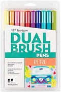 Tombow Dual Brush Pen Art Markers (10-Pack, Retro)