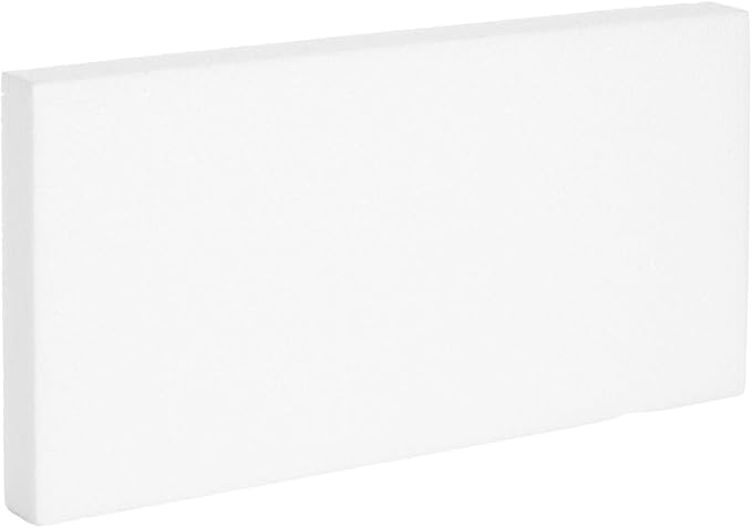 Juvale Craft Foam Blocks - 6-Pack, 12 x 6 x 1 in, White - Flat Foam for Flowers - DIY Floral Arrangement