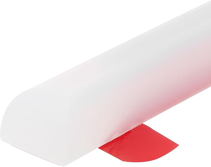 uxcell Flexible Molding Trim, 79 Inch Flexible Quarter Round Molding Silicone Peel and Stick Trim Self Adhesive Shower Water Barrier for Corner Decor Bathroom Kitchen, Transparent