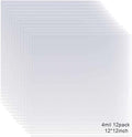 12 Pack 4 Mil Clear Mylar Stencil Sheets, 12" x 12" Blank Stencils, Reusable Template Material, Make Your Own Stencil Compatible Vinyl Cutting Maching