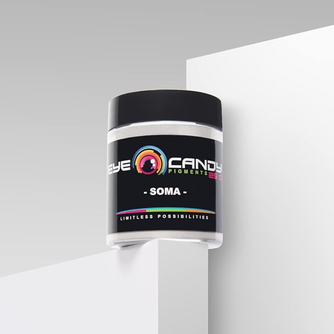 Eye Candy Pigments Premium White Mica Powder - Soma White (25gr) - for Epoxy, Resin, Soap, Paint, Woodworking, Acrylic Pouring, Bath Bombs, Fishing Lures - DIY Arts and Crafts Additive