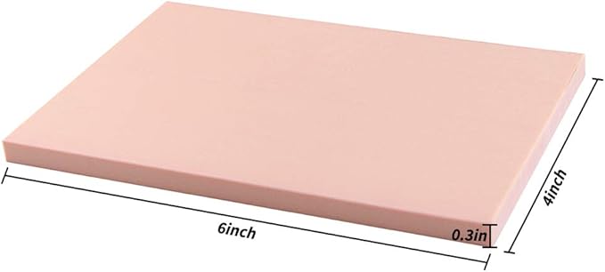 6 Pack 4"x6" Pale Pink Rubber Stamp Carving Blocks Rubber Carved Brick for Stamp Soft Rubber Crafts and DIY Craft Project