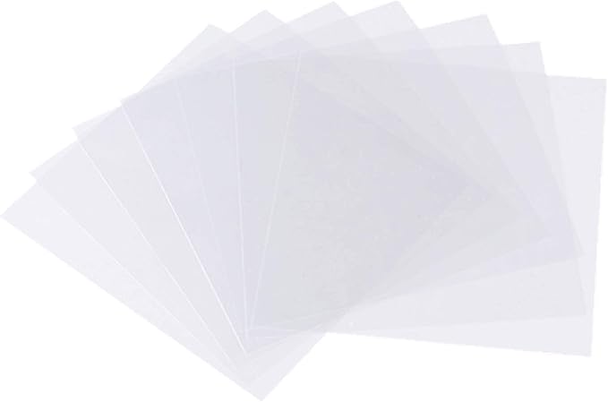 BANLTRE 32 Pieces 6 mil Transparency Blank Template Material Stencils Mylar for Cutting Paper Clear Sheet 12 × 12 inch (32-6 mil)