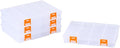 BangQiao 4 Pack 12 Grids Clear Plastic Storage Box with Dividers, Transparent Organizer Container Case for Small Parts, Bead, Button, Jewelry, Diamond, Craft Supplies,Sewing Kit, DIY Accessories
