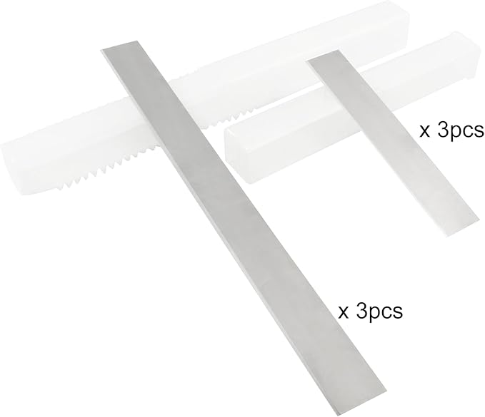 Litoexpe 6pcs Polymer Clay Cutters, Carbon Steel Clay Slicer Blade Set, Flexible Polymer Clay Cutting Slicing Tools for Clay DIY, Sculpting Modelling （Straight）