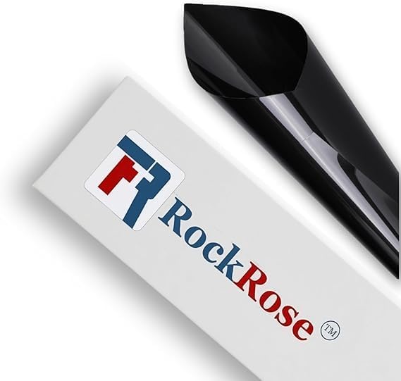 Rockrose Professional Blackout Home Window Tint Film - Sun Blocking Privacy Cover for Home Offices - Room Darkening Sun Light Blocker - 60 in X 100FT - Total Blackout