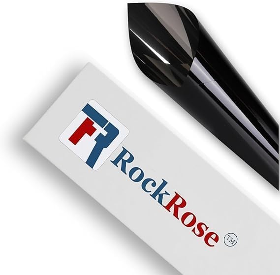 Rockrose Professional Window Tint for Home – One Way Privacy Window Film for Home Offices Heat Blocker Reflective Adhesive Mirror Tint with 99% UV Block – Black-Silver 60in x 100FT
