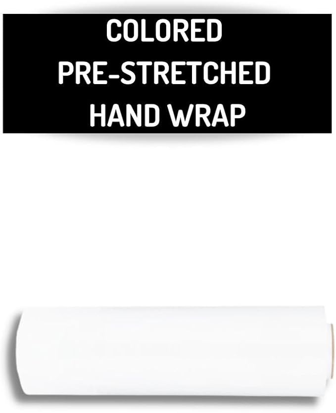 PSBM White Stretch Wrap, 15 Inch x 1476 Feet, 4 Pack, Tinted Pre-Stretched Shrink Wrap Film for Moving, Packaging, Pallet Wrapping