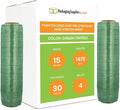 PSBM Green Stretch Wrap, 15 Inch x 1476 Feet, 4 Pack, Tinted Pre-Stretched Shrink Wrap Film for Moving, Packaging, Pallet Wrapping