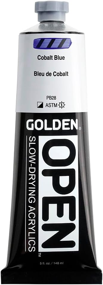 OPEN Slow-Drying Acrylics by GOLDEN, Cobalt Blue, 5 fl oz. tube, Professional Acrylic Paint, Semi-Opaque