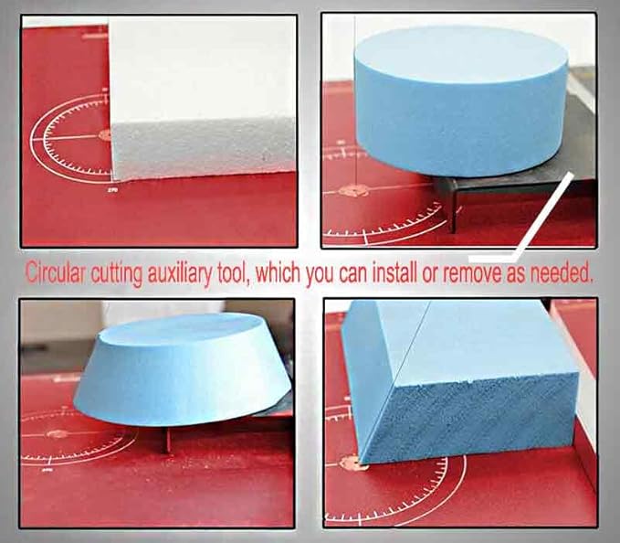 110V Hot Wire Foam Cutter with Scale, 22.8" ×15 ", 36W Professional Heat Cutting Machine for Foam, Sponge, EPE, Ribbon, KT Board, Adjustable Angle and Temperature