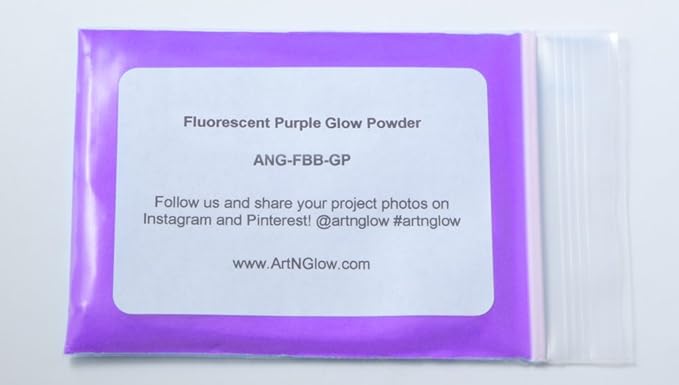 Glow in The Dark Pigment Powder - Neutral and Fluorescent Color for Art Painting, Fine Art, Nail Art Paint, and DIY Crafts - Long Lasting 10+ Color Options - Fluorescent Purple (1 Kilogram)