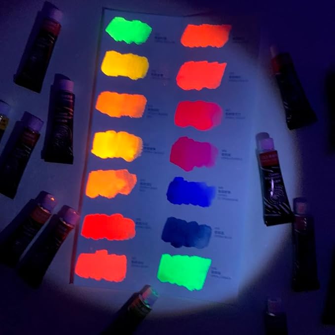 Paul Rubens Watercolor Paint 14 Vibrant Neon Colors Watercolor Tubes, 5ml Each Tube, Art Supplies for Watercolor Painting, Comic, Illustration, Decoration