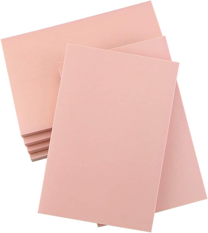 6 Pack 4"x6" Pale Pink Rubber Stamp Carving Blocks Rubber Carved Brick for Stamp Soft Rubber Crafts and DIY Craft Project