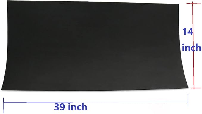 Labzhang Black EVA Foam Cosplay, 1 Piece of 4mm Craft Foam,Cosplay Foam, 14" x 39" Ultra-high Density 80 kg/m3 EVA Foam Sheets