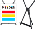 MEEDEN Tabletop Easels, Metal Easel Stand for Painting & Display, Aluminum Desktop Art Painting Easel, Foldable Portable Paint Easel Tripod Stand for Canvas, Paintings, Photos, Books, Signs