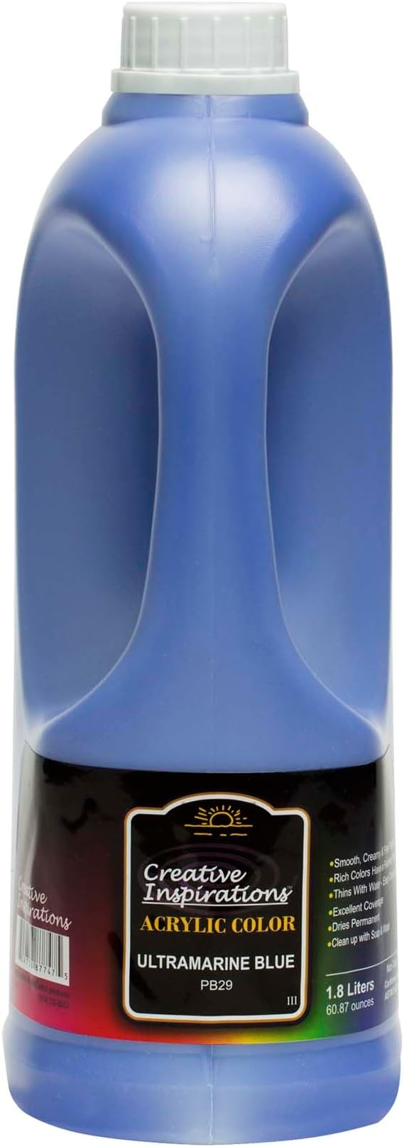 Creative Inspirations Acrylic Paint - Ultramarine Blue - 1.8 Liter - Smooth & Creamy Consistency, Vibrant Pigmentation, Great Coverage for Artists - Clean Up with Soap & Water