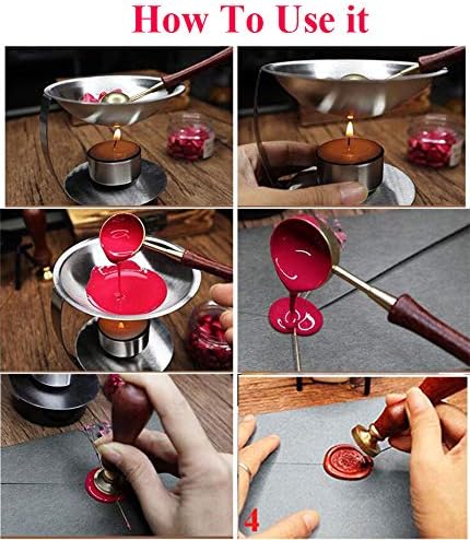 Vintage Santa Claus Monogram Sealing Wax Seal Stamp Red Brass Metal Handle Kit Custom Invitation Embellishment Christmas Gift Wrap Package Custom Logo Words Wax Seal Stamp Set