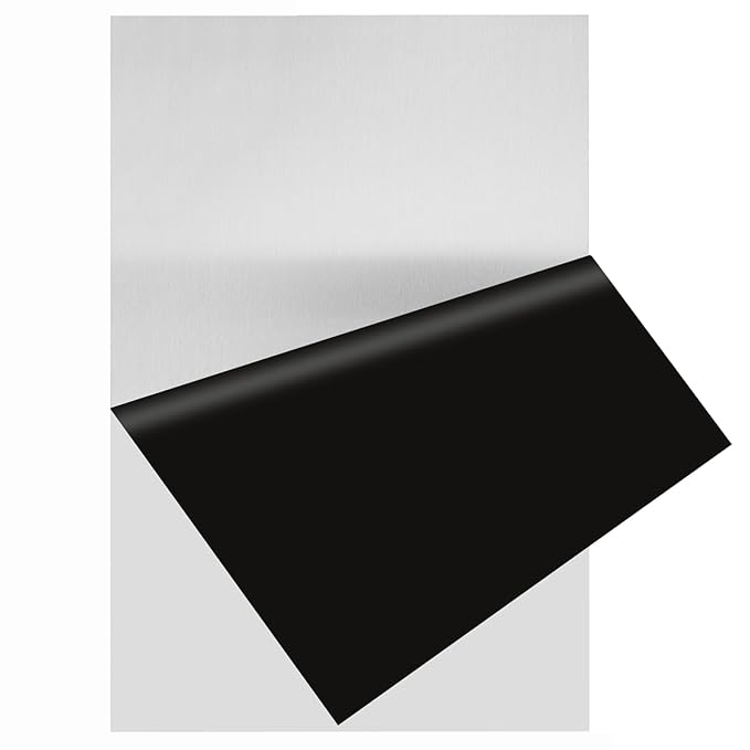 304 Stainless Steel Sheets Metal 8" x 12" x 1/16" (1.60MM) Inch 304 Stainless Steel Plates 16 Gauge Stainless Steel Shim Stock Plates Metal Sheets for Crafting, Stovetop, Snow Frosted Surface