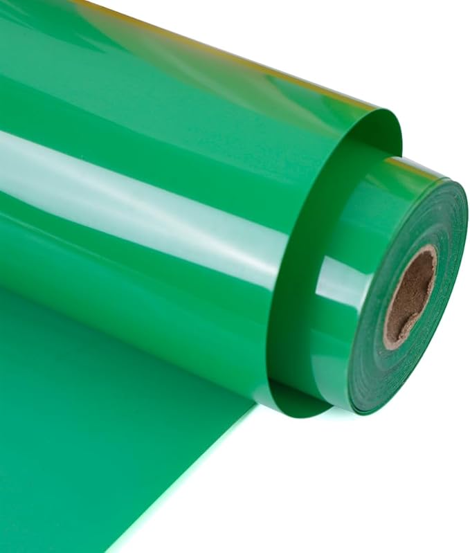 RENLITONG Matte Fruit Green Iron on Vinyl Roll -12Inch x 13ft HTV Heat Transfer Vinyl for T-Shirt HTV Rolls for All Cutter Machine - Easy to Cut & Weed for Heat Vinyl Design