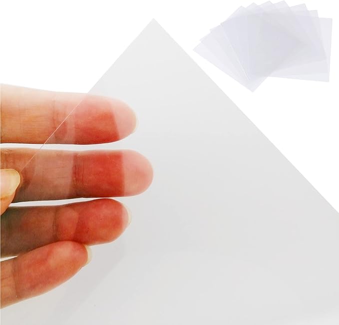 BANLTRE 12 Pieces 6 mil Blank Template Material Stencils Mylar for Cutting Paper Clear Transparency Sheet 12 × 12 inch (12-6 mil)