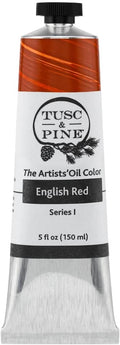 Tusc & Pine Artist Oil Paint - English Red, 150 ml, Non-Yellowing, Rich & Creamy Consistency, Maximum Pigment Load, Small Batch Milled Oil Paints Made in the USA for Professional Artists
