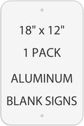 Blank Aluminum Signs 1-Pack, 18 x 12 Inches Blank Sublimation Metal Plates for Vinyl DTF Screenprint or Flatbed Printed Graphics, Rust Free Weather Resistant, Waterproof, Easy to Mount