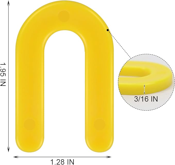 DGSL Tile Leveling System Tile Spacers 3/16 Inch, 300 pieces Horseshoe Shim U Shape Plastic Tile Leveling Clips for Various Types of Tile Leveling