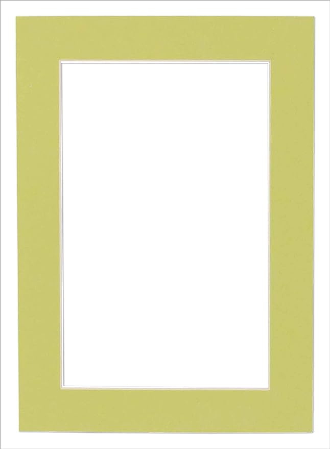 8x10 Mat Bevel Cut for 5.5x8.5 Photos - Acid Free Pistachio Green Precut Matboard - For Pictures, Photos, Framing - 4-ply Thickness