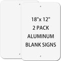 Blank Aluminum Signs 2-Pack, 18 x 12 Inches Sublimation Metal Sign Blank, Write-On Sign for Vinyl DTF Screenprint or Flatbed Printed Graphics, Rust Free Weather Resistant, Waterproof, Durable Ink, Easy to Mount Indoor or Outdoor Use