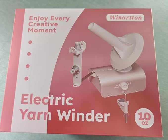 Winartton Electric Yarn Winder for Crocheting, Heavy-Duty Yarn Ball Winder 10 oz Large Capacity, Automatic Yarn Cake Winder Spinner Roller, Crocheting Tools Supplies for Knitting Lovers(Patented)
