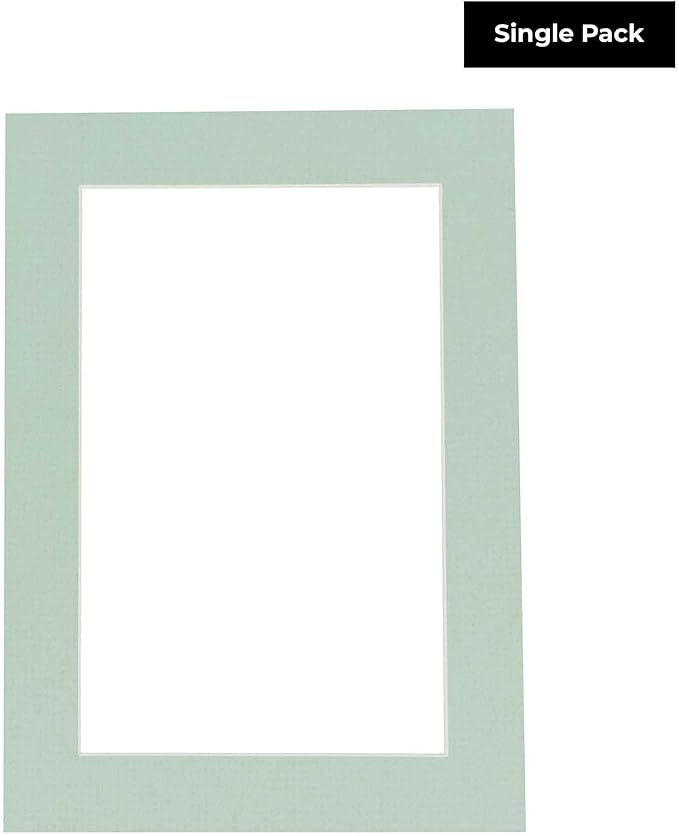 6x8 Mat for 8x10 Frame - Precut Mat Board Acid-Free Honeydew Green 6x8 Photo Matte Made to Fit a 8x10 Picture Frame, Premium Matboard for Family Photos, Show Kits, Art, Picture Framing, Pack of 1 Mat