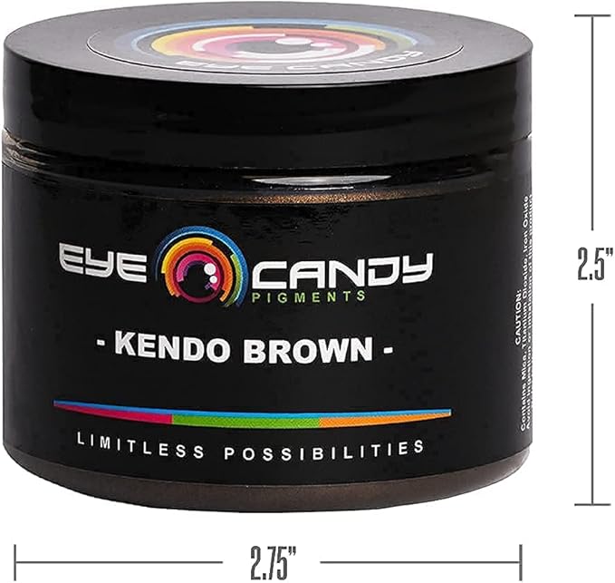 Eye Candy Pigments Premium Brown Mica Powder - Kendo Brown (50gr) - for Epoxy, Resin, Soap, Paint, Woodworking, Acrylic Pouring, Bath Bombs, Fishing Lures - DIY Arts and Crafts Additive