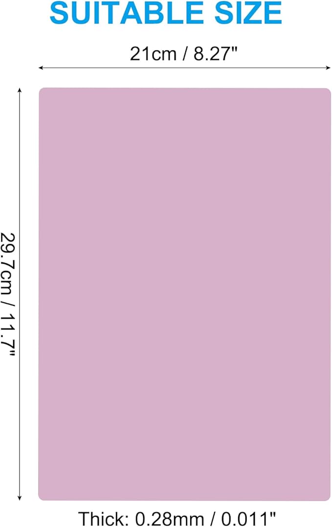 PATIKIL A4 Size Guided Reading Sheet, 5pcs Correction Lighting Gel Filter Colored Overlay Transparent Color Film for Classroom Photo Studio, Purple