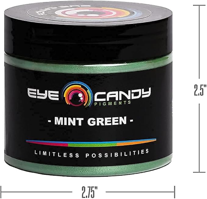 Eye Candy Pigments Premium Green Mica Powder - Mint Green (50gr) - for Epoxy, Resin, Soap, Paint, Woodworking, Acrylic Pouring, Bath Bombs, Fishing Lures - DIY Arts and Crafts Additive