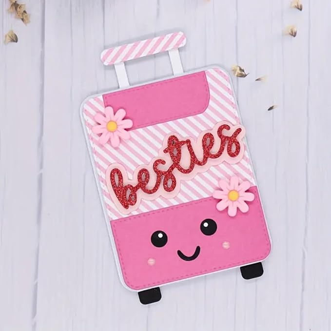 Cutting Dies Metal Stencils Scrapbooking Tools DIY Embossing Template for Paper Card Making Album Arts Crafts Supplies (Travel Suitcase-12.5x16.6cm)