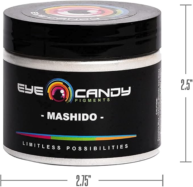 Eye Candy Pigments Premium White Mica Powder - Mashido (50gr) - for Epoxy, Resin, Soap, Paint, Woodworking, Acrylic Pouring, Bath Bombs, Fishing Lures - DIY Arts and Crafts Additive