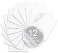 White PU Heat Transfer Vinyl, 12 Pcs 12"x10" HTV Sheets – Soft & Stretchable Iron-On Vinyl, Easy to Cut & Weed, Compatible with Cricut & Silhouette – Perfect for 4th of July Shirts & Patriotic Crafts