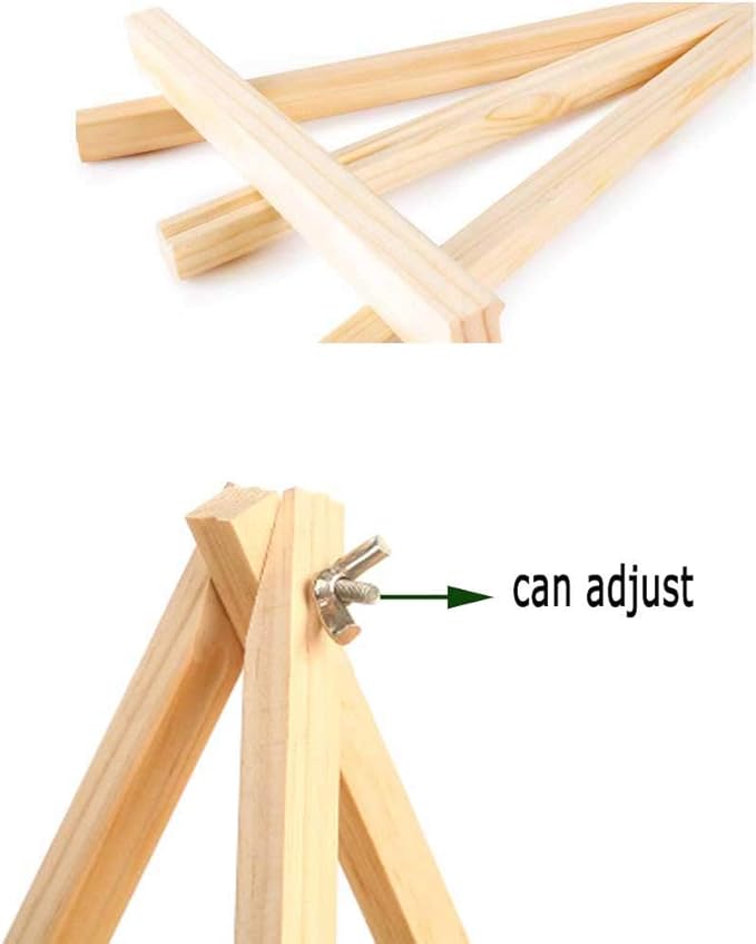 9.4 Inches Tall Wood Easels Set of Tabletop Display Easels, Art Craft Painting Easel Stand for Artist Adults Students (6pack)