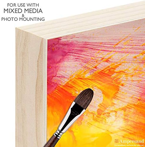 Ampersand Art Supply Unprimed Basswood Artist Panel, 1-1/2" Cradled Profile, 10"x20"