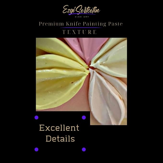 Premium Palette Knife Painting Paste|Texture Paste|Authentic Bright Colors|Ready to Use|Easy to Apply| 6oz (Carbon Black)
