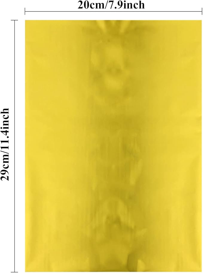 Briartw 20x29cm Hot Foil Paper 50 Sheets Pack Toner Reactive Foil Hot Stamping Foil Paper by Laser Printer and Laminator for Scrapbooking Craft Cardmaking DIY Album (Yellow Gold, 100 Sheets)