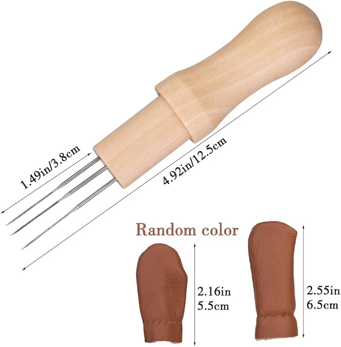 Mayboos Wool Felting Tool Kit - 3 Needles, Finger Protector for Home Craft Work