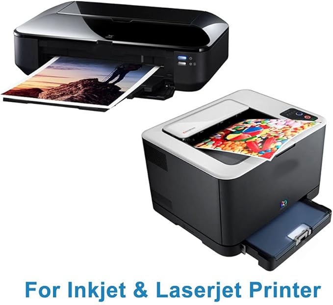 Uinkit 100 Sheets Thin Matte Presentation Paper Photo Double Sided 8.5x11 38lb 140gsm Printable on Both Sides Brochure Photos Picture Poster Playbill Flyer 6.5 Mil Coated for laser and Inkjet Printer