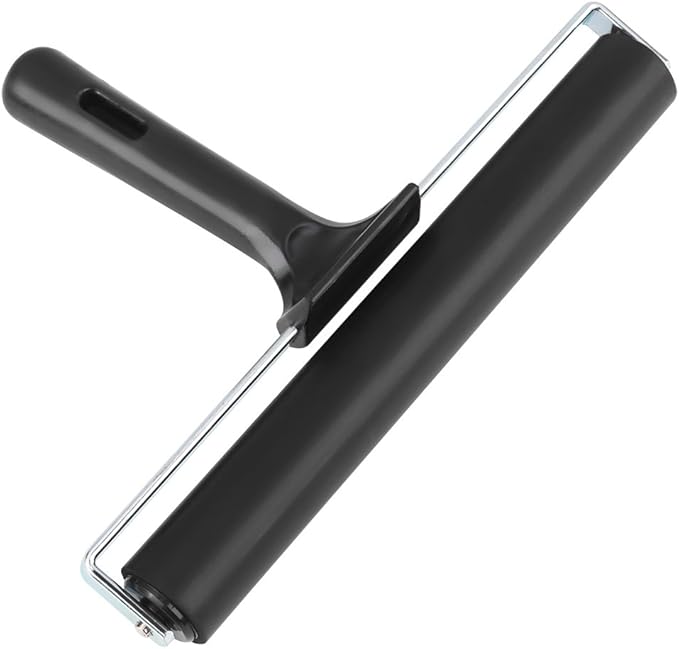 7.8 Inch Soft Rubber Brayer,Rubber Brayer Roller Paint Brush Ink Applicator Art Craft Oil Painting Tool