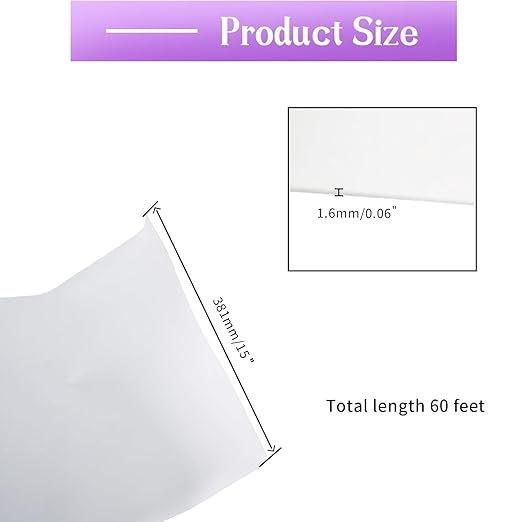Closed Cell Neoprene Foam Rubber Sheet with Adhesive - 60 x 15 x 1/16 Inch Multi-Function Insulation, Soundproofing, and Weatherproof Foam Padding Easy Cut DIY, White