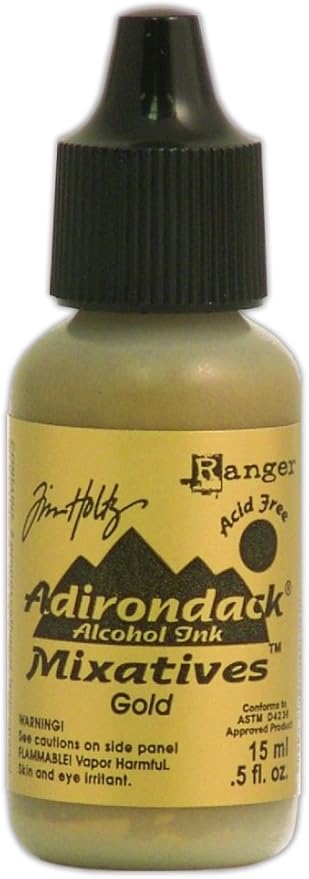 Ranger Tim Holtz Adirondack Alcohol Ink, Gold,0.05 oz
