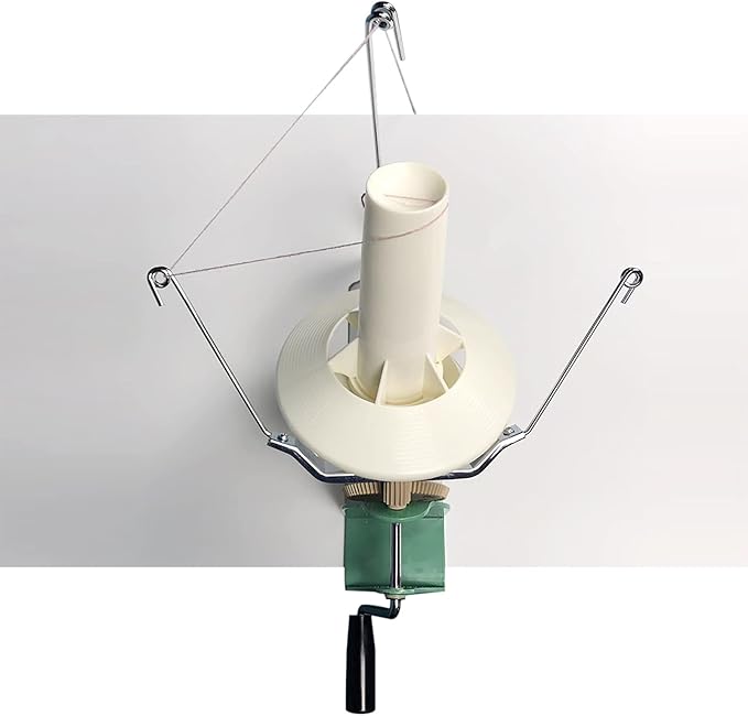 Yarn Ball Winder 18oz Large Swift Yarn Fiber Wool String Ball Winder, Tabletop Clamp Up to 2'', Hand Operated Center Pull Yarn Ball Winder