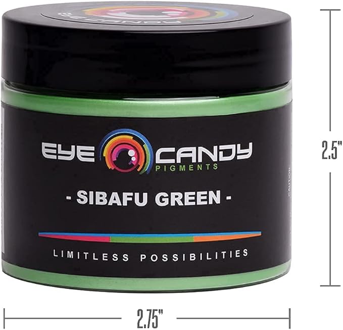Eye Candy Pigments Premium Green Mica Powder - Sibafu Green (50gr) - for Epoxy, Resin, Soap, Paint, Woodworking, Acrylic Pouring, Bath Bombs, Fishing Lures - DIY Arts and Crafts Additive